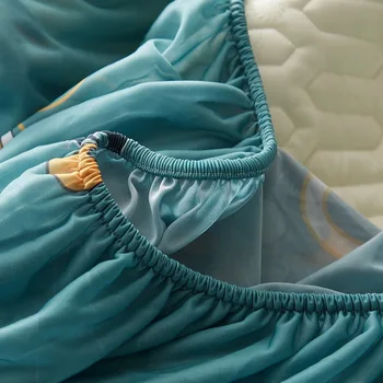 Kuup Latex Montate Foaie De Imprimare Pliabil Răcire Vara Saltea De Dormit Queen-Size Minunat Protector Saltea Foaie Rece Lenjerie De Pat