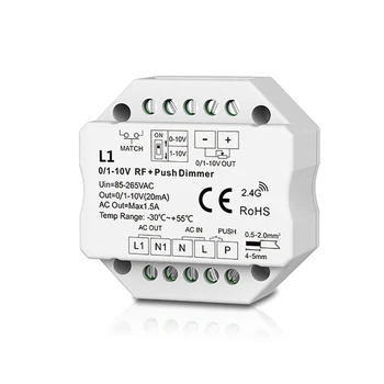 L1100-240VAC RF 0/1-10V dimmer 1 canal de ieșire de Control estompat LED de alimentare Realiza on/off și 0- a intensității luminoase