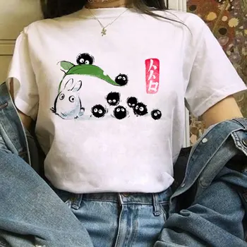 LA Studio Ghibli Totoro Harajuku T-Shirt pentru Femei 90 Kawaii Ulzzang Desene animate Vara T-shirt Doamnelor Hayao Miyazaki T-Shirt