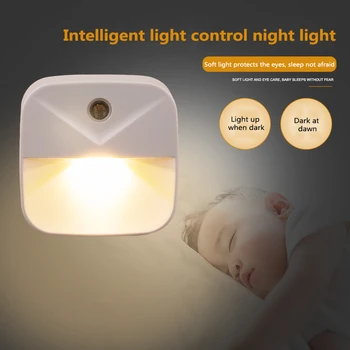 LED Senzor Inteligent Lampă de Noptieră Mini-Lumina de Noapte 110V 240V UE NE Plug PIR Lumină de economisire a Energiei Bombilla Светильник
