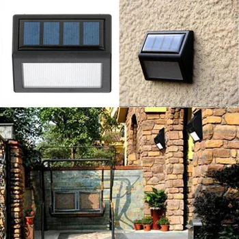 LED-uri impermeabil Energie Solară Senzor de Lumină Lumina de Perete în aer liber, Grădină Gard Lampă Lămpi Solare de Iluminat Exterior#35