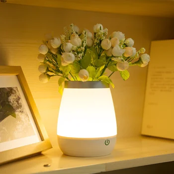 LED-Vaza Lumina de Noapte de Trei-nivel de Reglaj Poate să Crească Flori USB Touch Sensing Dormitor Noptieră Decorative Lampă de Masă a Copilului Cadou