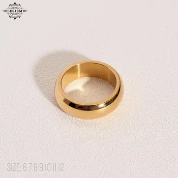 LESIEM stil de vara Aur, Vermeil inel de logodna pentru femei și bărbați Circulară Geometrice opal bine moda bijuterii