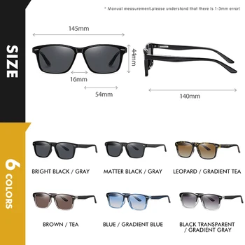 LIOUMO 2021 Ultra Light TR90 ochelari de Soare Pentru Barbati Ochelari Polarizati pentru Femei Pătrat de Conducere Ochelari de cal Gradient de Ochelari de gafas de sol