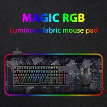 Lumina LED-uri Gaming Mouse Pad RGB Super Moale Tastatură Mare de Acoperire Non-Alunecare de Cauciuc de Bază de Calculator Covor Birou Mat Joc PC Mousepad