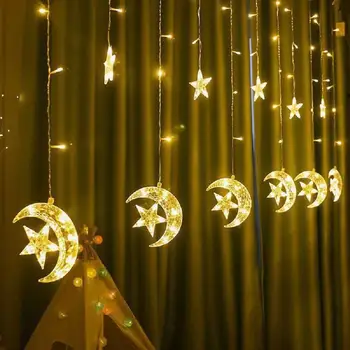 Luna Steaua Șir LED Lumini de Basm Ghirlanda EID Mubarak Ramadan Decor de Vacanță de Crăciun Iluminat Petrecere de Nunta Decorative Led