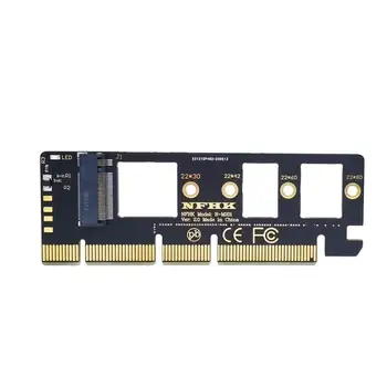 M. 2 SSD PCIE Coajă din Aliaj de Aluminiu LED Card de Expansiune de Calculator Adaptor de Interfață M. 2 NVMe SSD de unitati solid state Cu PCIE 3.0 X16 Coloană