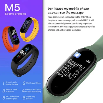 M5 Sănătate Bratara Rata de Inima tensiunea Smart Band Fitness Tracker Bratara Smartband pentru Smart Band 5 Ceas Inteligent Dispozitive
