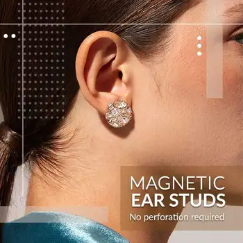Magnetic Știfturi de Ureche Rotație Moară de vânt Știfturi de Ureche Argint 925 Placat cu Aur de 18k Cercei Accesorii Bijuterii Dropshipping