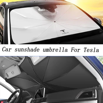 Masina Parasolar Umbrela Parbriz, Parasolar Protector Pentru Tesla Model 3 Model X Model S Y Logo-Ul Parasolar Parasolar Capace