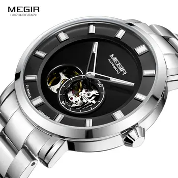 MEGIR Bărbați Mână Vântul Ceasuri Mecanice de Top de Brand de Lux din Oțel Inoxidabil de Afaceri Ceas de mână de Om Relogios Masculino Ceas 62052