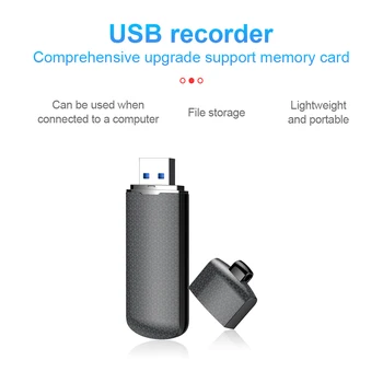 Mici USB Flash Drive Recorder de Voce Activat Espia Digtal 0GB 32GB Mini Invizibil Sunet Audio de Înregistrare Dispozitiv de U Disc Dictafon