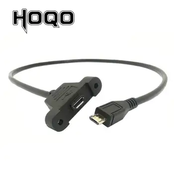 Micro-USB 5pin de sex Masculin la Feminin Cablu prelungitor. Micro USB de pe Panoul de Montare Conector Soclu Extinde Cablu 30cm, 50cm cu Șuruburi cu Gaură