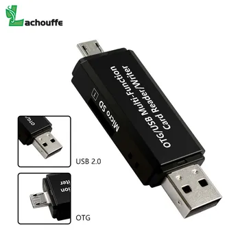 Micro USB OTG 2 in 1 USB 2.0 Adaptor de SD Card Reader Pentru Telefonul Android Tablet PC Memery Dispozitiv de Citire Carduri de transport Gratuit