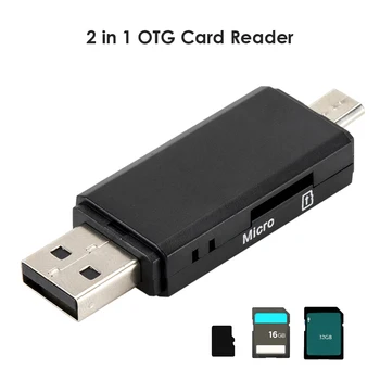 Micro USB OTG Cablu Adaptoare 2 in 1 OTG Carduri de Memorie Cititoare de Multi-Funcție USB 2.0 Micro USB SD TF Adaptoare