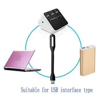 Mini Flexibil Portabil USB Lampa LED 5V 1.2 W Super-Luminos Carte ușor de Citit Lampa USB LED Lumina Pentru Putere Banca PC Notebook Laptop