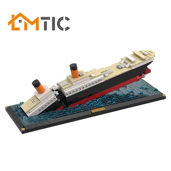 MOC Titanicul se Scufunda Simulare Scena Mare Navă de Sens Model Blocuri Diy 775pcs Jucării Caramizi Creative de Cadouri de Crăciun pentru Copii