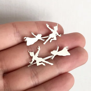 Moda Basm de Aur de Argint de Culoare Peter Pan Legăna Cercei Domnul Elf Printesa Picătură Farmec Minunat Cercei Bijuterii pentru Femei