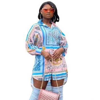 Moda Doamnă Birou Cămașă Rochie Femei Vrac Maneca Lunga de Turn-down Butonul Rochii 2021 Bluza de Vara Birou de Lucru Bluze Lungi