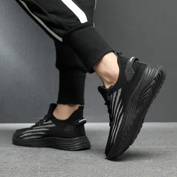 Moda pentru Bărbați Adidași ochiurilor de Plasă Casual Pantofi de Lac-up Mens Pantofi Ușoare Vulcaniza Pantofi de Mers pe jos Adidași