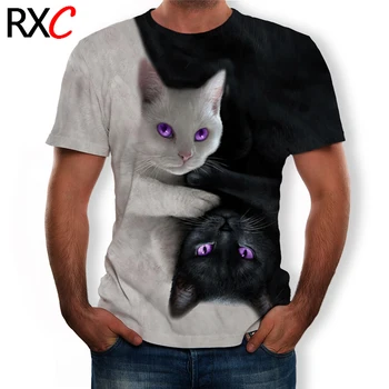Moda se Răcească 3D Cat Imprimate T-shirt Barbati Femei Vara Amuzant Două Pisici Maneci Scurte Topuri Casual Tricou Pisica Streetwear Tricou 2021