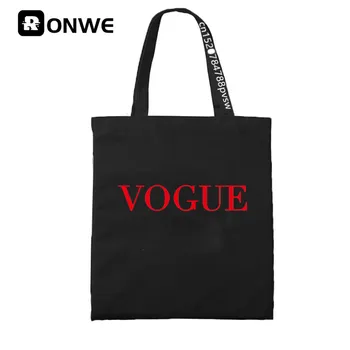 Moda Vogue Shopping Panza de Sac Negru de sex Feminin Fata Tote Eco 90 Stil Shopper Saci de Umăr,Picătură Navă