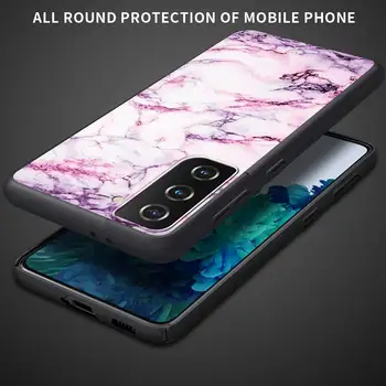 Model de marmură Folie de Aur Caz de Telefon Pentru Samsung Galaxy S20 FE S21 Ultra S10 S9 S8 Plus S10e S7 Edge 5G Negru Shell Acoperire