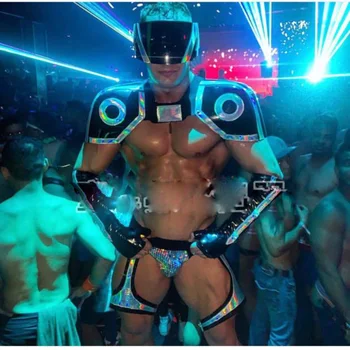 Modelul Viitor tech oameni gogo costum de Catwalk, club de noapte, bar de partid scena de spectacol de dans uzura