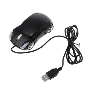 Mouse cu fir Copii Copil Cadou 2 Faruri USB Optic 3D Mașină de Forma Soareci Mini Drăguț Pentru Laptop PC