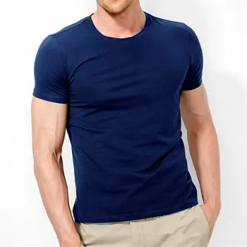 MRMT 2021 Brand Nou pentru Bărbați tricouri culoare pură Lycra bumbac cu mânecă scurtă T-shirt de sex masculin gât Topuri de bumbac tricou bottom