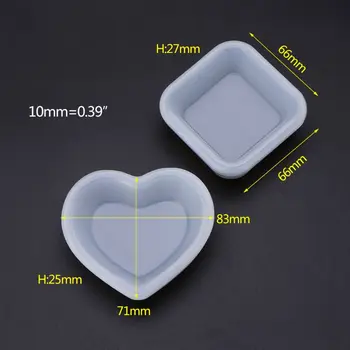 Mucegai silicon Inima Pătrat Forme de Bijuterii DIY Face Tort de Decorare Meserii Disc Placa de Rășini Epoxidice Decorative Geometrice Farmec