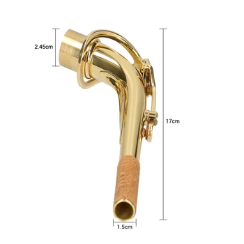 Muslady Alamă Saxofon Alto Gat Material izolator Termic Îndoiți Gât Sax piesă de schimb Saxofon Accesoriu