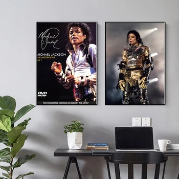 Muzicianul Michael Jackson PAR Muzician King Star Canvas Arta Poster de Perete Poza Decor Acasă Postere si Printuri