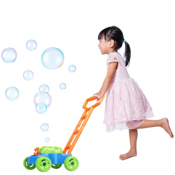 Mână Împinge Bubble Bubble Auto masina de Tuns Gazon în aer liber Walker Împinge Copii Jucărie Interactiv Portabil Cadou pentru Copii de Jucarie pentru Copii