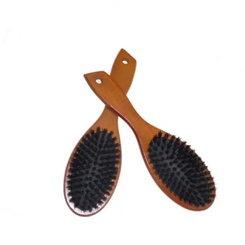 Naturale Boar Bristle Perie Pieptene de Masaj Anti-static Scalp Părul Perie cu Zbaturi Fag Mâner de Lemn Perie pentru Par Pieptene Instrument de Styling