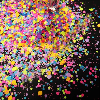 Neon unghii sclipici Paiete Colorate pentru Unghii se Amestecă Stralucitoare decoratiuni de arta unghiilor holografic acrilice fulgi decoracion uñas 5ml