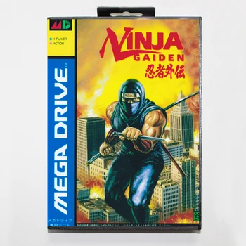 Ninja Gaiden 16bit MD Carte de Joc Pentru Sega Mega Drive/ Genesis cu Cutie de vânzare cu Amănuntul