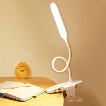 Noi 360 de Grade Pliere Clemă Lampa de Birou USB Led Lampa de Masa Lampa de Masa cu Clip Pat Citind Cartea de Lumină LED-uri de Masă Moderne, Corpuri de