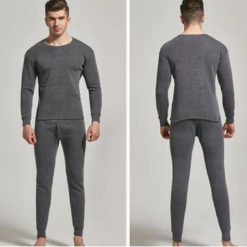 Noi Oamenii fără Sudură Elastica de Catifea Cald Uzura Interior Bărbați Gros Termică de Îmbrăcăminte Lenjerie de corp Seturi de Haine de Iarna cald Pijama Set -OPK