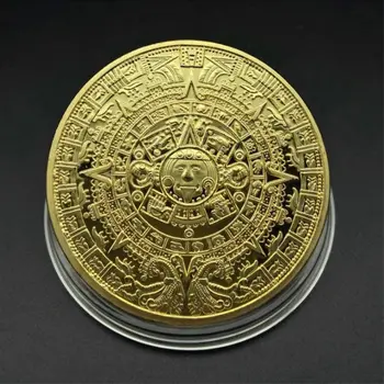 Non-moneda Piramide de Argint American Memorial Monede de Aur Aztec, Maya Mexic Externe
