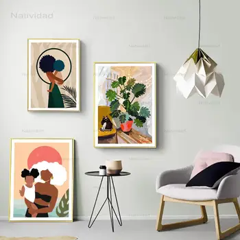 Nordic Abstract Postere si Printuri Paternității și a Maternității cu Copii Imagini de Dragoste Panza Pictura Arta de Perete Dormitor Decor Acasă