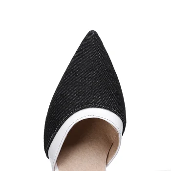 Nou Brand de Moda de Vara Negru Albastru Femeile Formale Sandale cu Tocuri foarte inalte, Pantofi de damă EM192 Plus Mari Dimensiuni Mici 11 30 43 47