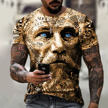 Nou Stil de Vânzare Fierbinte În 2021 de imprimare 3D pentru Bărbați T-shirt entleman Stil Design Mâneci Scurte de Vară de Moda Om Frumos
