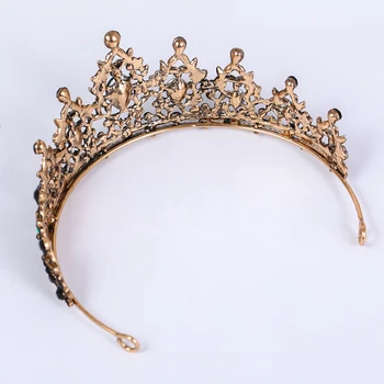 Nou Stil Molan Stras Crown Moda Manual Rafinat Piatră Prețioasă Printesa Frizură Petrecere Bijuterii De Mireasa Accesorii De Par
