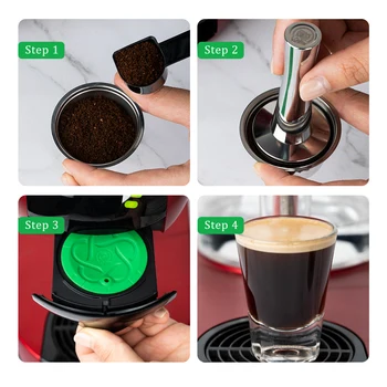 Noua Actualizare icafilas Cafea Pod pentru Dolce Gusto Reutilizabile Capsula de Cafea din Oțel Inoxidabil Crema Versiune Expresso Umple Cupa Polizor