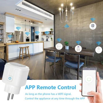 Noua WiFi Smart Home Prize Timer UE Plug Voice Control Functioneaza Cu Alexa Amazon, Google Asistent Acasă de Automatizare Smart Switch