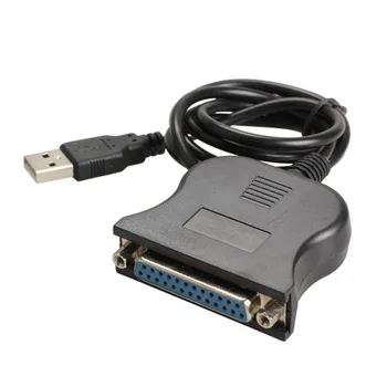 Noul USB 1.1 la DB25 Female Port de Imprimare Convertor Cablu LPT paralel Pentru imprimanta Negru