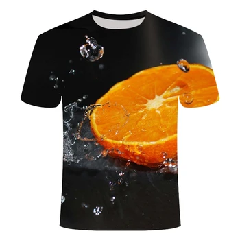 Noutatea Fructe Alimente 3D T-shirt pentru bărbați multi-fructe de imprimare hip-hop gât rotund cu mâneci scurte, de moda pentru bărbați și femei t-shirt