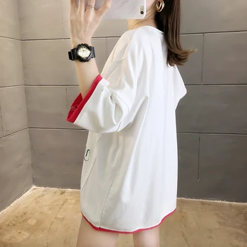 Oladivi Plus Dimensiunea Femei de Moda de Imprimare Confortabil de Bumbac T-Shirt Doamnelor Casual Vrac Top Tee Camasa Tunica-coreean de Bază Tricou 7XL