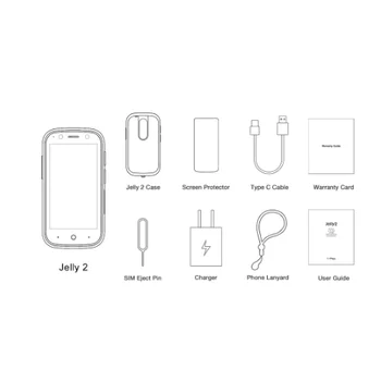 Original Unihertz Jeleu 2 Lume cel mai Mic telefon Mobil Android 10 Helio P60 Octa Core 4G LTE Smartphone 6GB+128GB NFC Mobil